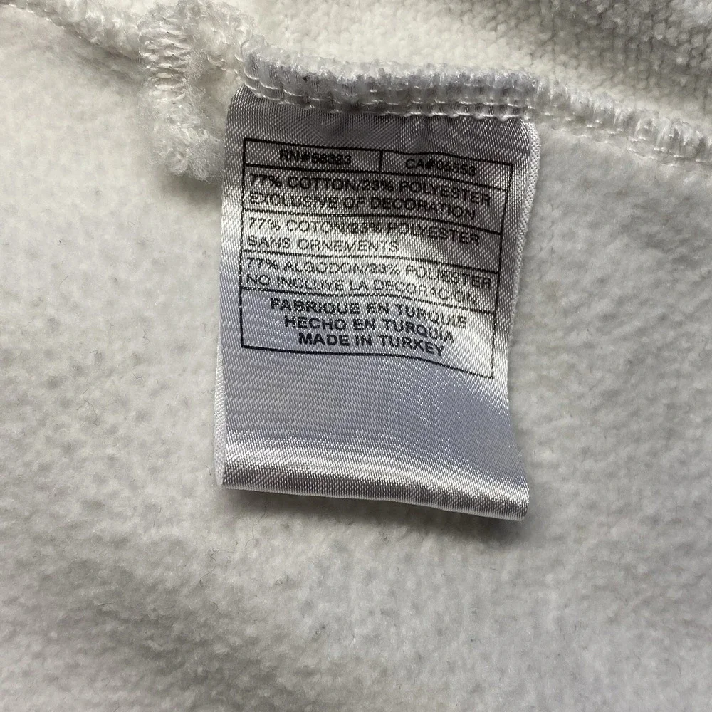 Nike Air Mens Full Zip Hoodie Cream Off White Embroidered‎ Logo Size Large L